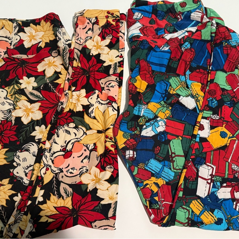 8 Lularoe Floral and Colorful Patterned Leggings